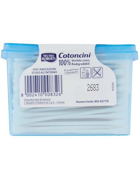 Neutro Roberts Bastoncini Cotonati - 260 Cotonfiock - Extra Delicati